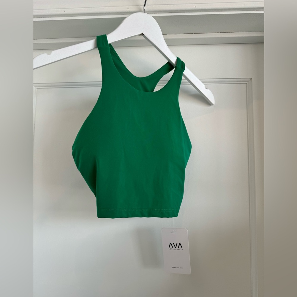 NWT Pure Barre Hera Longline Sports Bra in Kelly Green